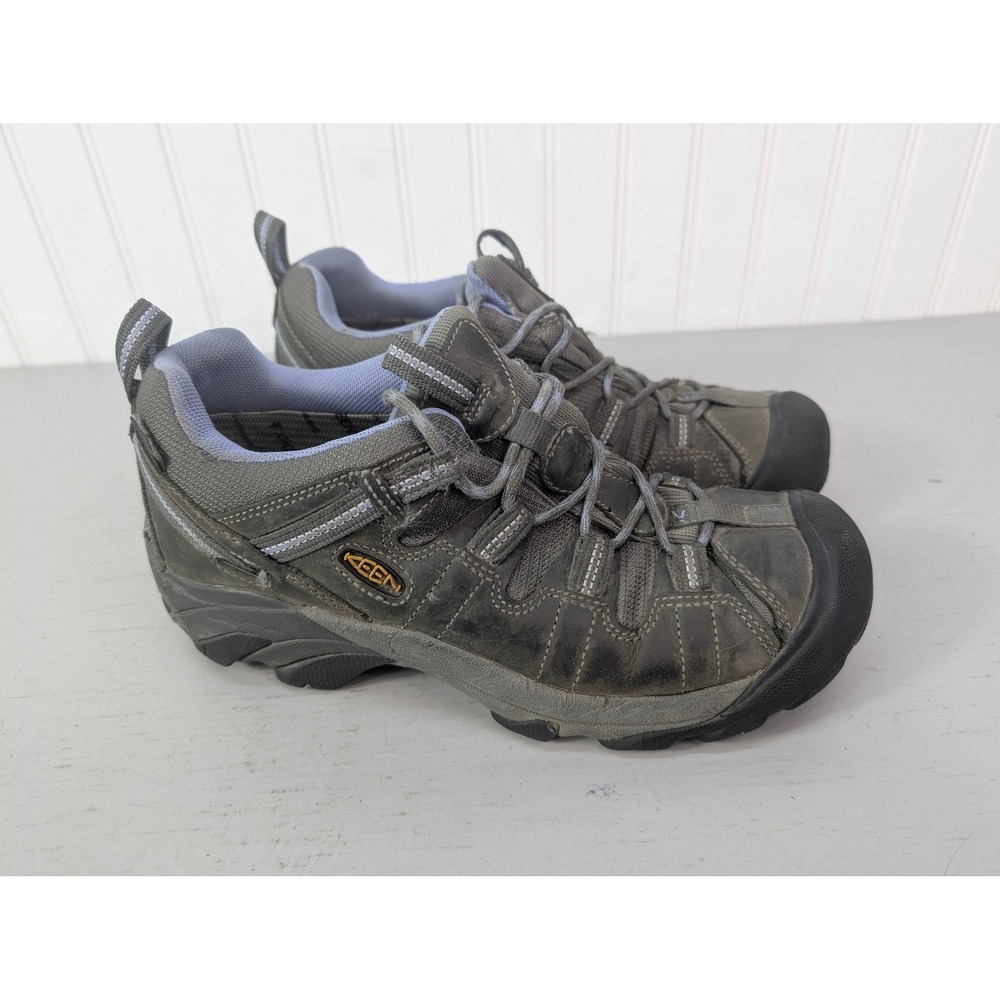 KEEN Targhee II Women's Hiking Shoes Waterproof Gray Purple Outdoor Trail Size 9